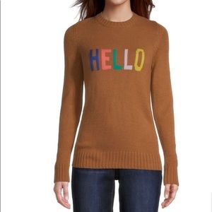 St. John's Bay Crew Neck HELLO Pullover Sweater